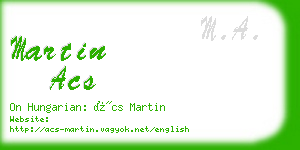 martin acs business card